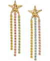 Ajoa By Nadri 18k Gold-plated Multicolor Cubic Zirconia Starfish Statement Earrings In Gold