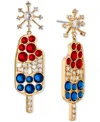 AJOA BY NADRI 18K GOLD-PLATED PAVE & COLOR CRYSTAL ICE BOMB POP DROP EARRINGS