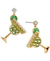 Ajoa By Nadri 18k Gold-plated Pave & Color Crystal Margarita Drop Earrings In Gold
