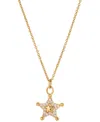 AJOA BY NADRI 18K GOLD-PLATED PAVE SHERIFF STAR PENDANT NECKLACE, 16" + 2" EXTENDER