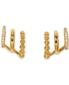 Ajoa By Nadri 18k Gold-plated Pave Triple-row Illusion Hoop Earrings In Gold