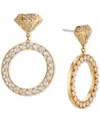 Ajoa By Nadri Cubic Zirconia Diamond Ring Design Drop Earrings In Gold