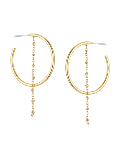 Ajoa By Nadri Women's 18k Goldplated Chain Half Hoop Earrings