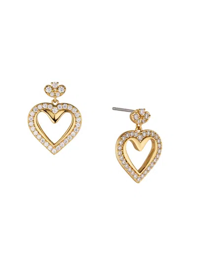 Ajoa By Nadri Women's Cheeky 18k Goldplated & Cubic Zirconia Heart Drop Earrings