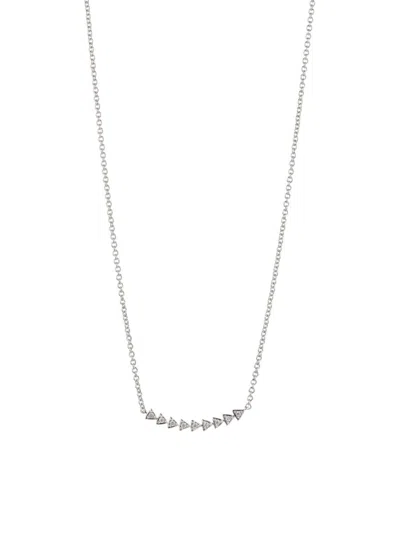 Ajoa By Nadri Women's Demi Rhodium Plated & Cubic Zirconia Bar Necklace In Metallic