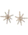 Ajoa Gold-tone Cubic Zirconia Celestial Starburst Statement Earrings In Gold
