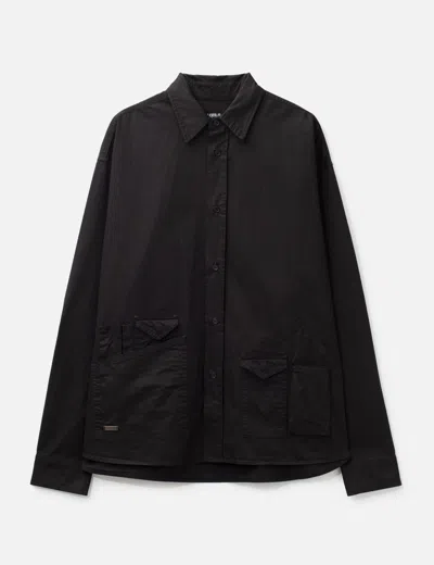 Ajobyajo Cation Long Sleeve Utility Shirt In Blue