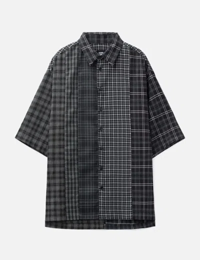 Ajobyajo Check Mixed Short Sleeve Shirt In Multi