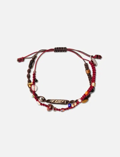 Ajobyajo Wabisabi Knot Layered Bracelet In Red