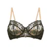 Ajour Cibeles Underwire Demi Cup Bra In Khaki In Green