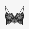 Ajour Frappe Underwire Bra In Black In Black