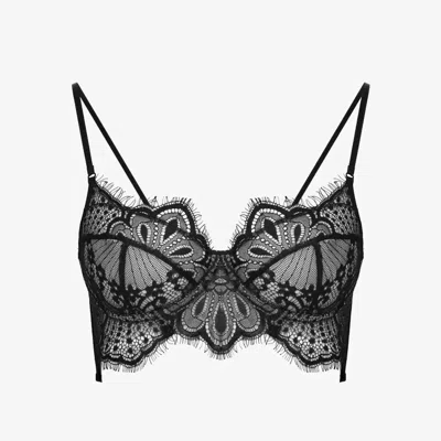 Ajour Frappe Underwire Bra In Black