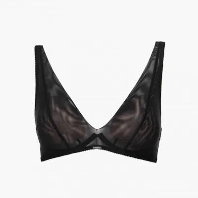 Ajour Long Bra In Black