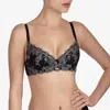 Ajour Sensual Floral Lace Bra In Black In Black