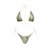 Ajroxx Women's Black / Brown Gaia' Animal Light Brown Bikini In Black/brown