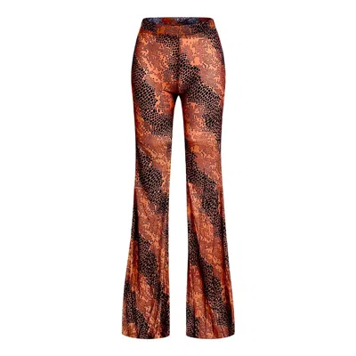 Ajroxx Women's Maia' Brown Textured Flares