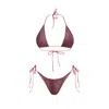 Ajroxx Women's Pink / Purple Maia' Plum Bikini In Pink/purple