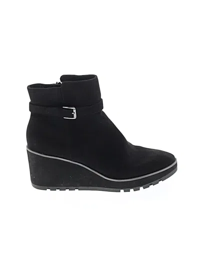 Pre-owned Ak Anne Klein Ankle Boots In Black