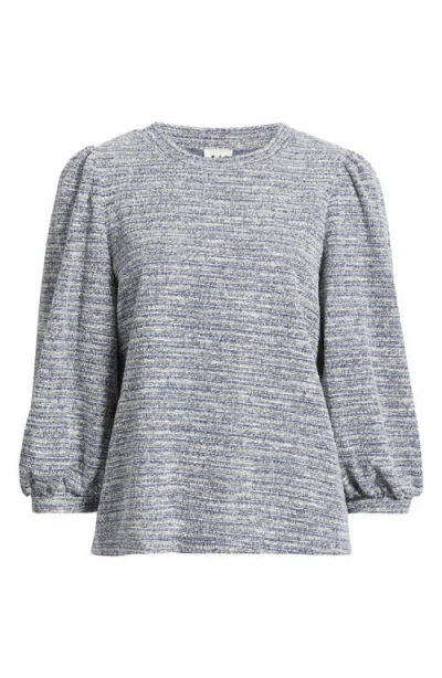 Ak Anne Klein Balloon Sleeve Knit Top In Blue
