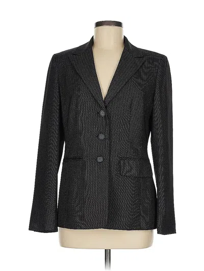 Pre-owned Ak Anne Klein Blazer Jacket In Black