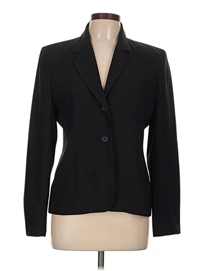 Pre-owned Ak Anne Klein Blazer Jacket In Black