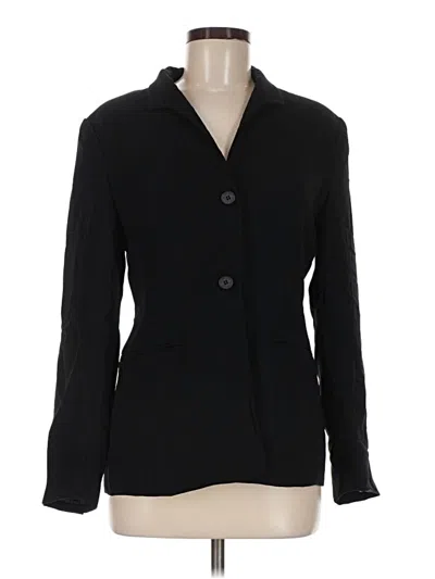 Pre-owned Ak Anne Klein Blazer Jacket In Black