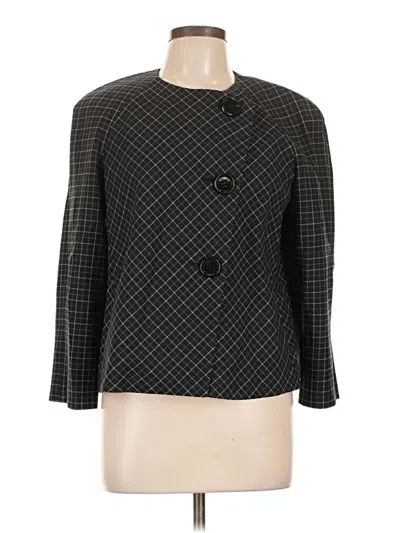 Pre-owned Ak Anne Klein Blazer Jacket In Black