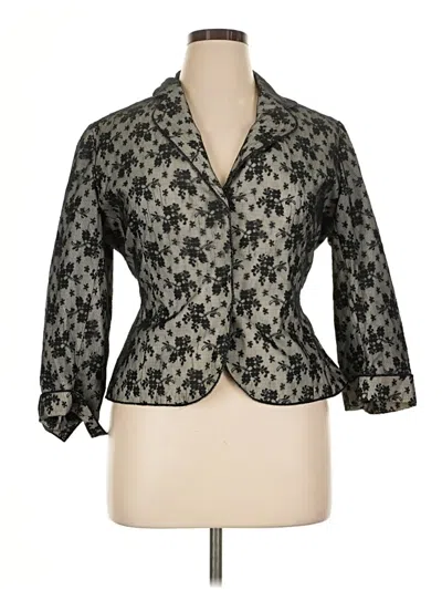 Pre-owned Ak Anne Klein Blazer Jacket In Black