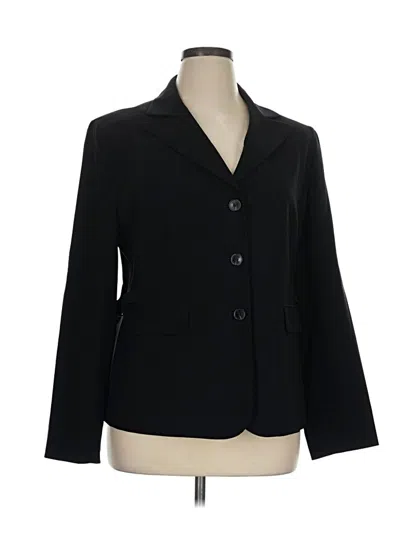 Pre-owned Ak Anne Klein Blazer Jacket In Black