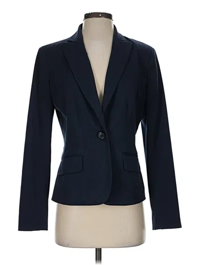 Pre-owned Ak Anne Klein Blazer Jacket In Blue