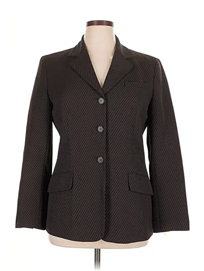 Pre-owned Ak Anne Klein Blazer Jacket In Brown