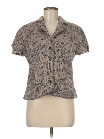 Pre-owned Ak Anne Klein Blazer Jacket In Brown