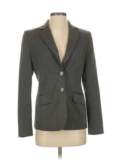 Pre-owned Ak Anne Klein Blazer Jacket In Gray