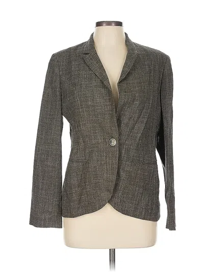 Pre-owned Ak Anne Klein Blazer Jacket In Gray