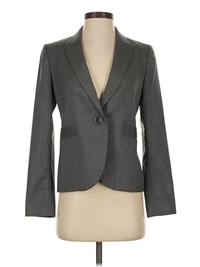 Pre-owned Ak Anne Klein Blazer Jacket In Gray