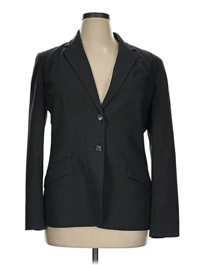 Pre-owned Ak Anne Klein Blazer Jacket In Gray