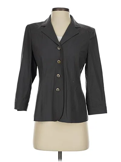 Pre-owned Ak Anne Klein Blazer Jacket In Gray