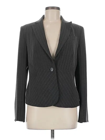 Pre-owned Ak Anne Klein Blazer Jacket In Gray