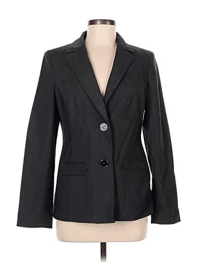 Pre-owned Ak Anne Klein Blazer Jacket In Gray