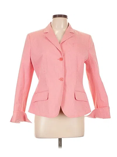 Pre-owned Ak Anne Klein Blazer Jacket In Pink