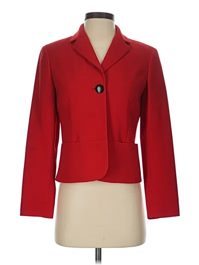 Pre-owned Ak Anne Klein Blazer Jacket In Red