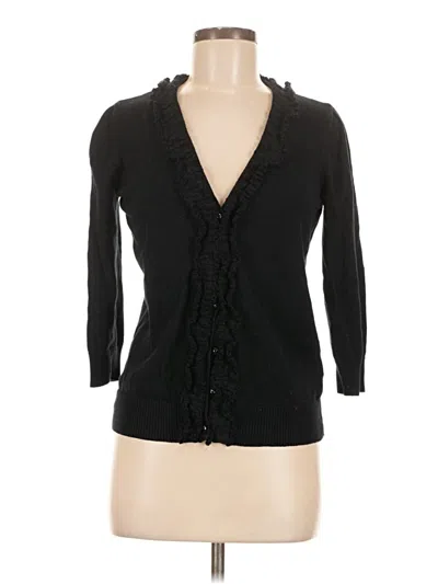 Pre-owned Ak Anne Klein Cardigan Sweater In Black