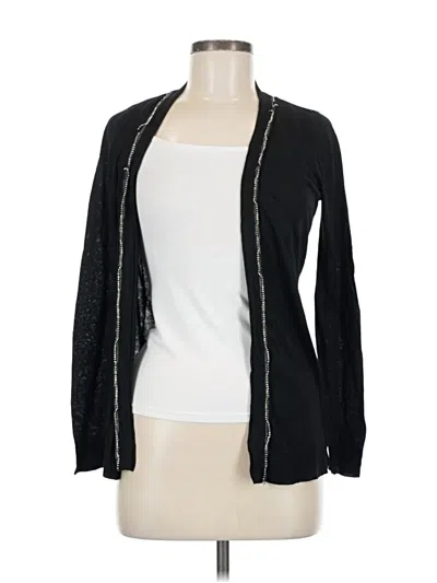 Pre-owned Ak Anne Klein Cardigan Sweater In Black