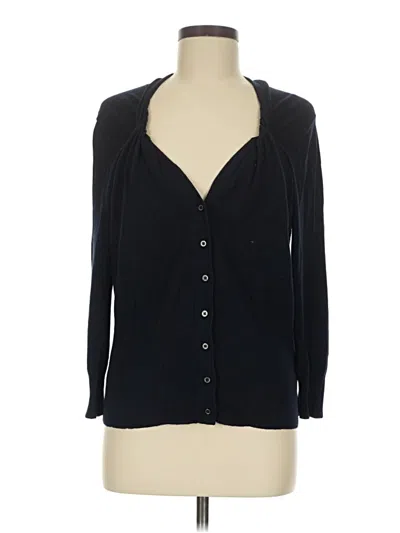 Pre-owned Ak Anne Klein Cardigan Sweater In Black