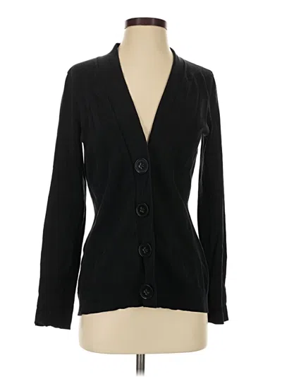 Pre-owned Ak Anne Klein Cardigan Sweater In Black