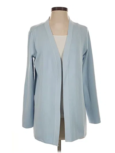 Pre-owned Ak Anne Klein Cardigan Sweater In Blue