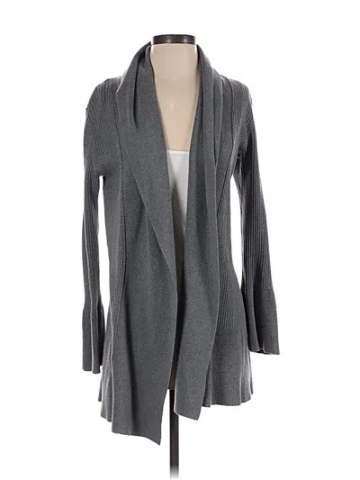 Pre-owned Ak Anne Klein Cardigan Sweater In Gray