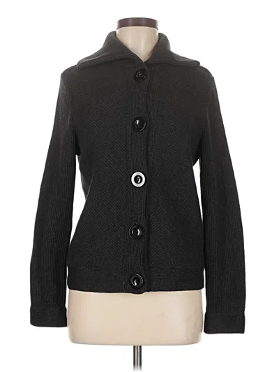 Pre-owned Ak Anne Klein Cardigan Sweater In Gray