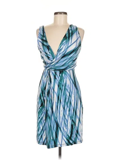 Pre-owned Ak Anne Klein Casual Dress In Blue