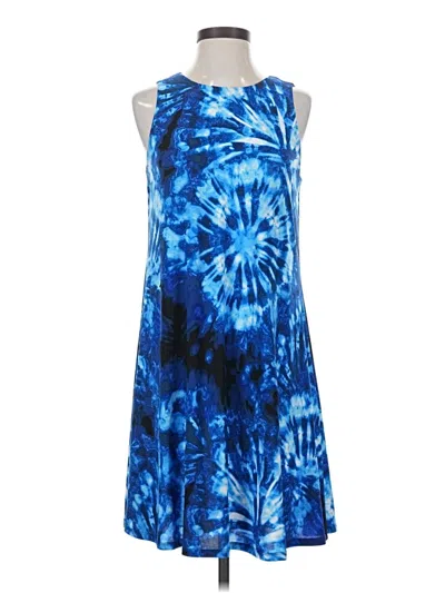 Pre-owned Ak Anne Klein Casual Dress In Blue